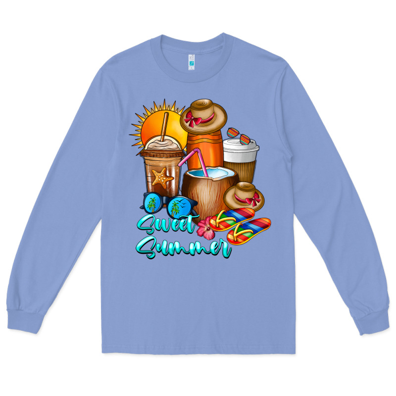 Sweet Summer Long Sleeve Tee by CowhideDigitalArt | Teevron
