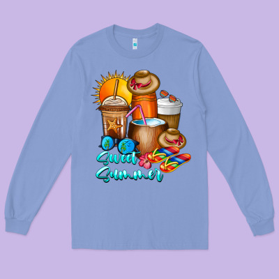 Sweet Summer Long Sleeve Tee Designed By Cowhidedigitalart