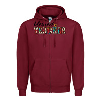 Burgundy blessed teacher Zipper Hoodie - JahusDesignShop