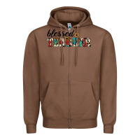 Chestnut blessed teacher Zipper Hoodie - JahusDesignShop