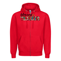 Red blessed teacher Zipper Hoodie - JahusDesignShop