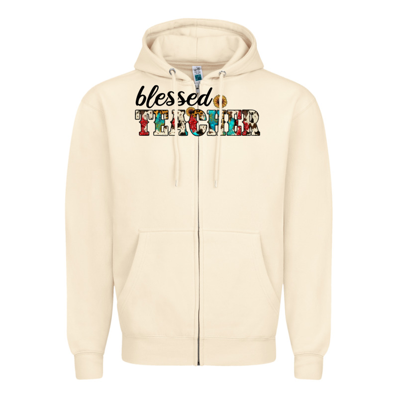 Blessed Teacher Zipper Hoodie by JahusDesignShop | Teevron