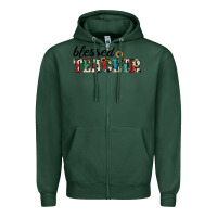 Sports Green blessed teacher Zipper Hoodie - JahusDesignShop