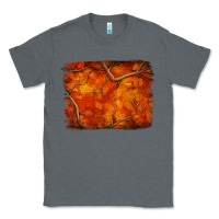 Charcoal Heather orange hunter camouflage pattern brushstroke Classic Tee - Jasminsmagicworld