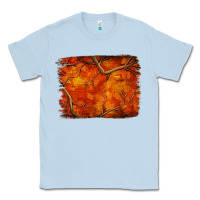 Dusty Blue orange hunter camouflage pattern brushstroke Classic Tee - Jasminsmagicworld