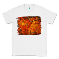 White orange hunter camouflage pattern brushstroke Classic Tee - Jasminsmagicworld