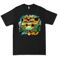 Black Oregon Map Sunflower Cactus Serape Premium Tee - RanaPortraitStore