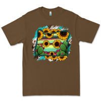 Cacao Oregon Map Sunflower Cactus Serape Premium Tee - RanaPortraitStore