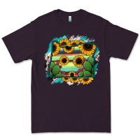 Plum Oregon Map Sunflower Cactus Serape Premium Tee - RanaPortraitStore