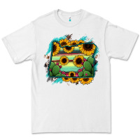 White Oregon Map Sunflower Cactus Serape Premium Tee - RanaPortraitStore