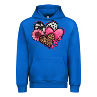 Cobalt valentines day western hearts and sunflower Urban Hoodie - Jasminsmagicworld