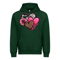 Forest Green valentines day western hearts and sunflower Urban Hoodie - Jasminsmagicworld