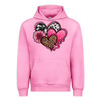 Fuchsia Pink valentines day western hearts and sunflower Urban Hoodie - Jasminsmagicworld