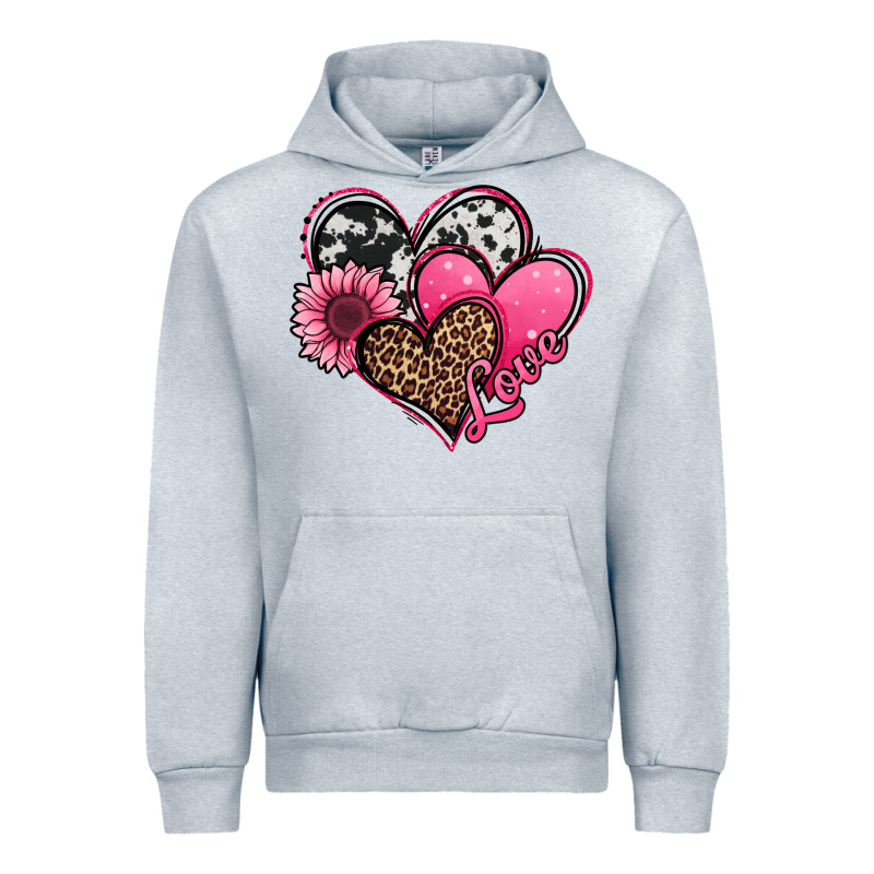 Valentines Day Western Hearts And Sunflower Urban Hoodie by Jasminsmagicworld | Teevron