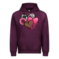 Mauve Wine valentines day western hearts and sunflower Urban Hoodie - Jasminsmagicworld