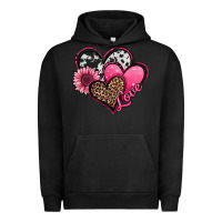 Pigment Black valentines day western hearts and sunflower Urban Hoodie - Jasminsmagicworld