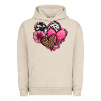 Pigment French Oak valentines day western hearts and sunflower Urban Hoodie - Jasminsmagicworld