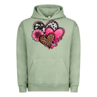 Pigment Oil Green valentines day western hearts and sunflower Urban Hoodie - Jasminsmagicworld