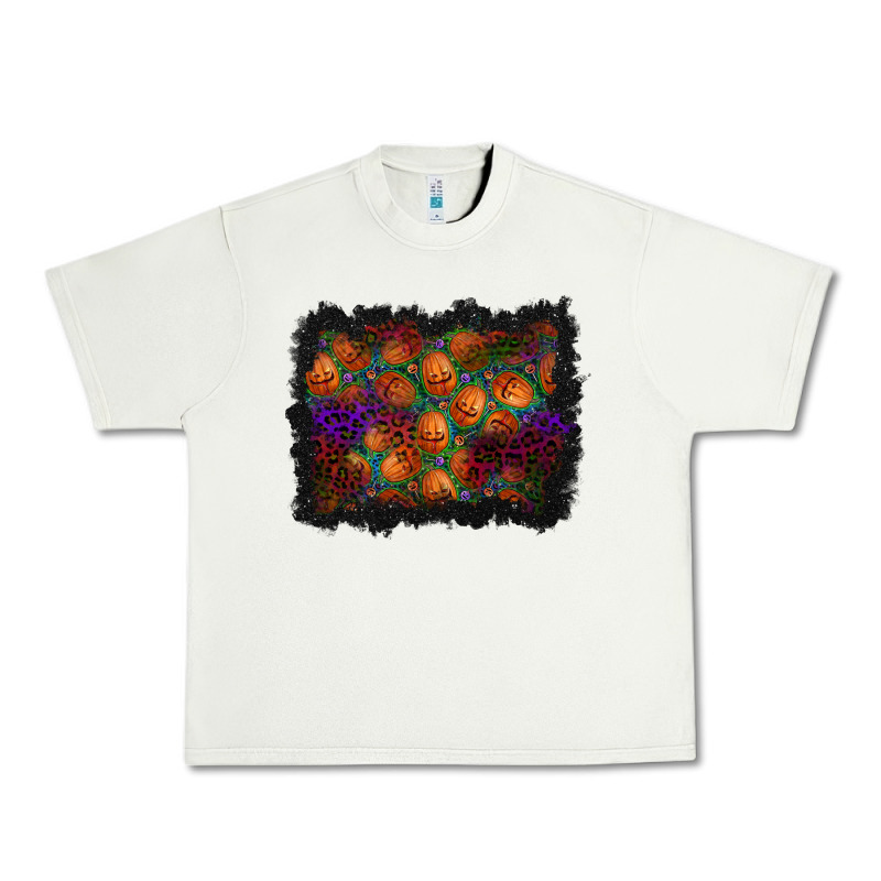 Halloween Pumpkin Background Urban Heavy Tee by BundleAndBundleShop | Teevron