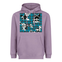 Lavender winter plaid and cowhide pattern Heavyweight Hoodie - RanaPortraitStore