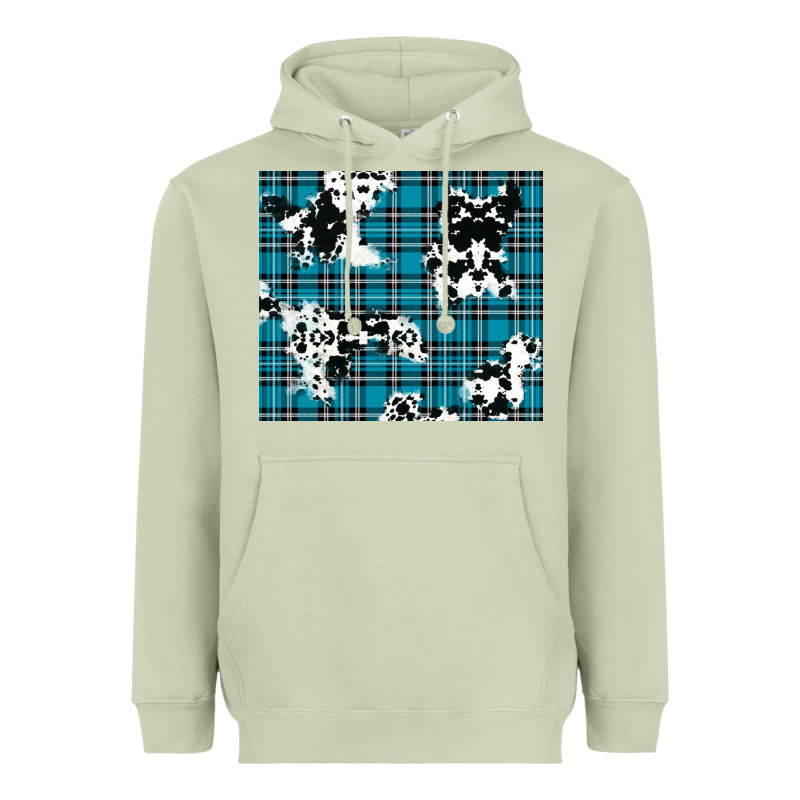 Winter Plaid And Cowhide Pattern Heavyweight Hoodie by RanaPortraitStore | Teevron