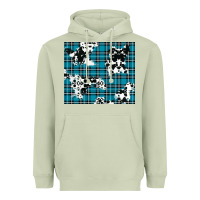 Matcha winter plaid and cowhide pattern Heavyweight Hoodie - RanaPortraitStore