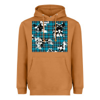 Meerkat winter plaid and cowhide pattern Heavyweight Hoodie - RanaPortraitStore