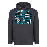 Smoke winter plaid and cowhide pattern Heavyweight Hoodie - RanaPortraitStore