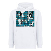 White winter plaid and cowhide pattern Heavyweight Hoodie - RanaPortraitStore