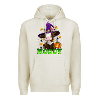 Oatmeal Heather moody cow Premium Hoodie - Artiststas