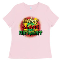 Bubblegum Pink feeling blacknificent Ladies Tee - FaDigitalArtStudio