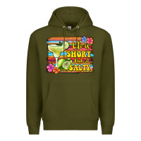 Army Green life is short make it salty 1 Premium Hoodie - Jasminsmagicworld