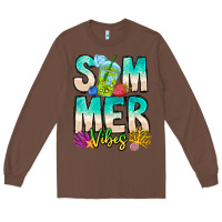 Chestnut Summer Vibes Long Sleeve Tee - CowhideDigitalArt