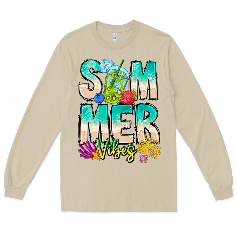 Summer Vibes Long Sleeve Tee by CowhideDigitalArt | Teevron