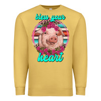 Antique Gold bless your heart pig Premium Sweatshirt - RanaPortraitStore