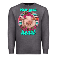 Charcoal Heather bless your heart pig Premium Sweatshirt - RanaPortraitStore