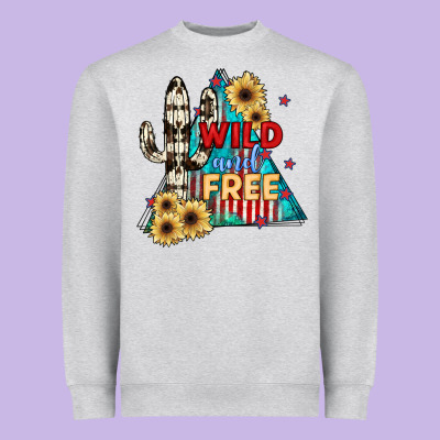 Wıld And Free Heavyweight Sweatshirt Designed By Jahusdesignshop