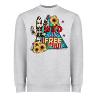 Heather Grey Wıld and Free Heavyweight Sweatshirt - JahusDesignShop