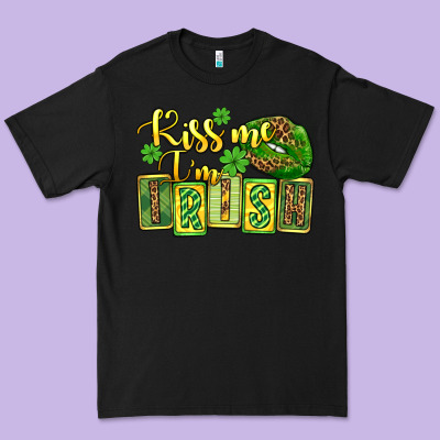 St. Patrick's Kiss Me I Am Irish Premium Tee Designed By Oliviacreatesart