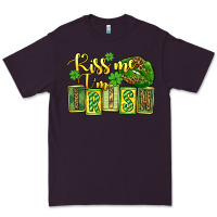 Plum St. Patrick's Kiss me i am irish Premium Tee - OliviaCreatesArt