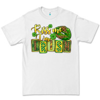 White St. Patrick's Kiss me i am irish Premium Tee - OliviaCreatesArt