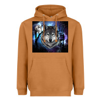 Meerkat wolf and full moon Heavyweight Hoodie - RanaPortraitStore