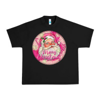 Black Pink Merry Christmas Santa Urban Heavy Tee - FaDigitalArtStudio