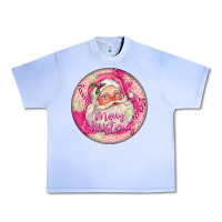 Grape Ice Pink Merry Christmas Santa Urban Heavy Tee - FaDigitalArtStudio