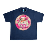 Pink Merry Christmas Santa Urban Heavy Tee | Teevron