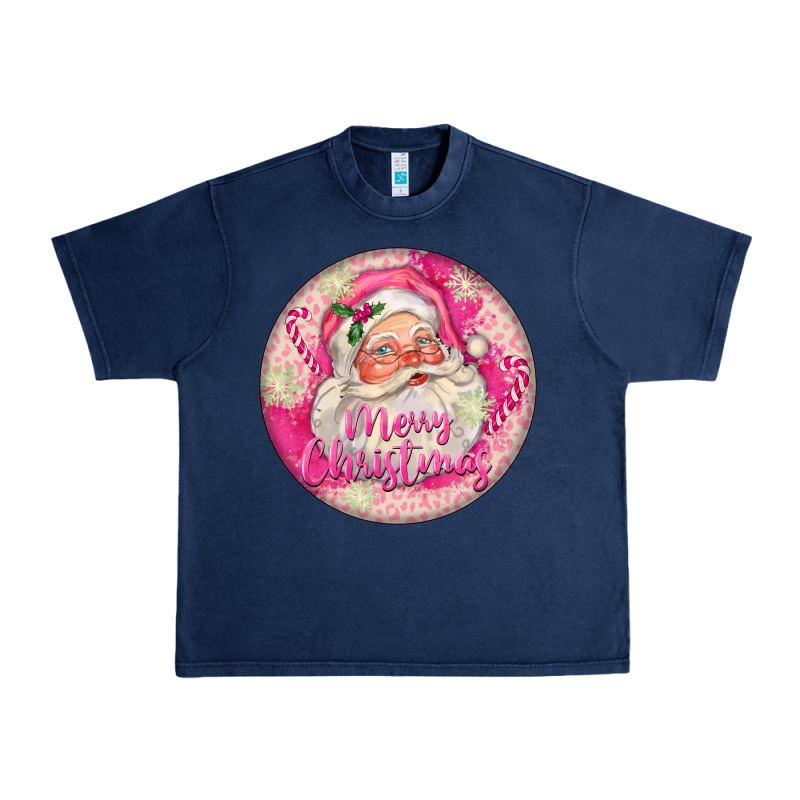 Pink Merry Christmas Santa Urban Heavy Tee by FaDigitalArtStudio | Teevron