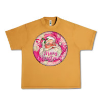 Peanut Butter Pink Merry Christmas Santa Urban Heavy Tee - FaDigitalArtStudio