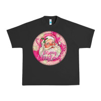 Pigment Black Pink Merry Christmas Santa Urban Heavy Tee - FaDigitalArtStudio