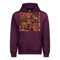 Mauve Wine valentines day violin and cowboy boots country music Urban Hoodie - Jasminsmagicworld