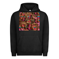 Pigment Black valentines day violin and cowboy boots country music Urban Hoodie - Jasminsmagicworld